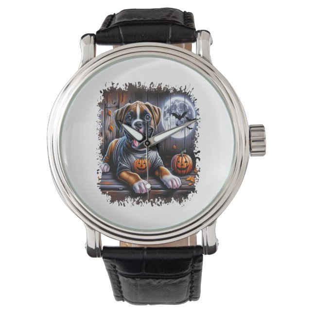 Montre Chien Boxer Halloween (devant)