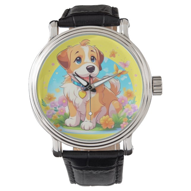 Montre Chien chiot mignon (devant)