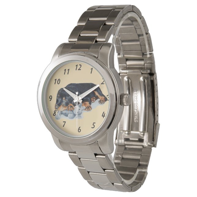 Montre chien chiot très mignon rottweiler (Incliné)