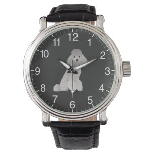 Montre Chien de caniche gris