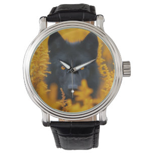 Montre Chien de loup noir berger allemand