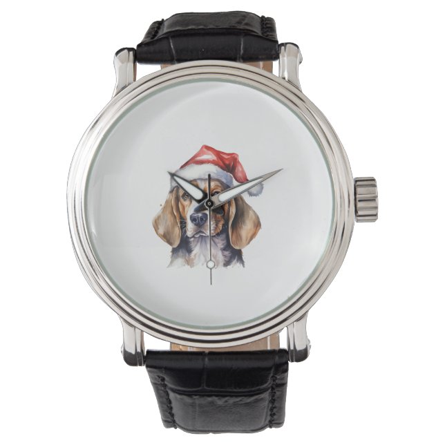 Montre Chien de Noël beagle (devant)
