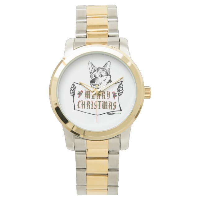 Montre Chien de Noël : Joyeux Noël ! (devant)