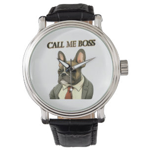 Montre Chien de taureaux français en costume