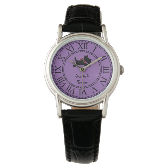 Montre Chien écossais personnalisable (devant)
