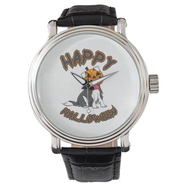 Montre Chien Halloween T Chemise Halloween Joyeux Chien H (devant)