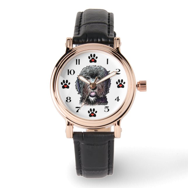 Montre Chien Labradoodle Noir (Recto)
