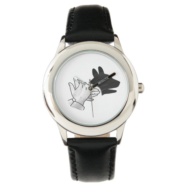 Montre Chien Silhouette main (devant)