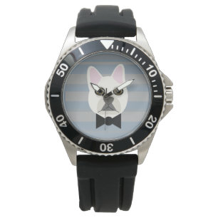 Montre Chien-taureau français blanc, Grandes