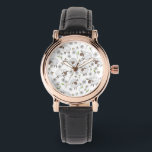 Montre Chiens de comptage sur blanc<br><div class="desc">Tableaux et marguerites de doodles mignons peints à la main</div>