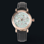 Montre Chiens de comptage sur le bleu de verre de mer<br><div class="desc">Tableaux et marguerites de doodles mignons peints à la main</div>