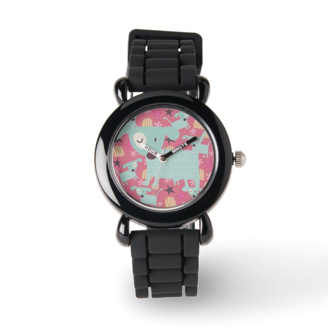 Montre Chiens, étoiles et fleurs (Recto)