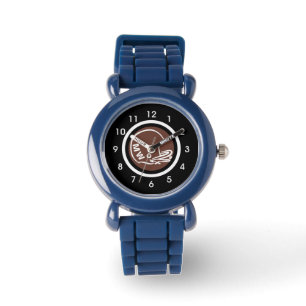 Montre Chiffre noir du casque de football monogramme de l