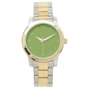 Montre Chiffres blancs verts en Avocat