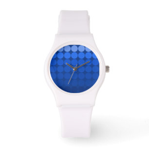 Montre Chiffres de pop mood Cobalt, Indigo Blue Dot White