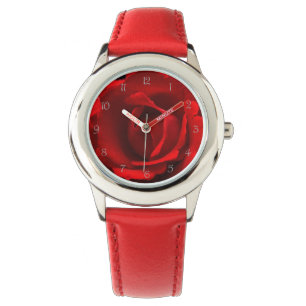 Montre Chiffres de script gris rose rouge pour les enfant