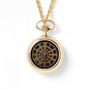 Montre Chiffres romains d'or élégant