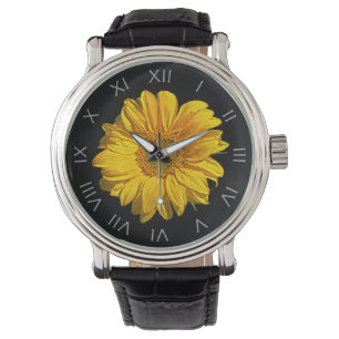 Montre Chiffres romains gris de tournesol Mens cn