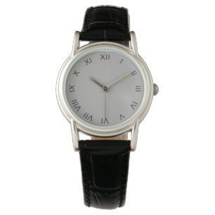 Montre Chiffres romains noirs sur les femmes grises cn