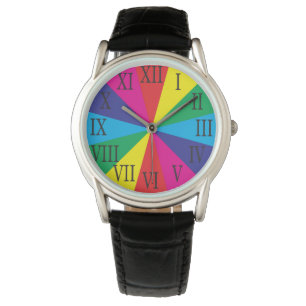 Montre CHIFFRES ROMAINS nuances de couleurs