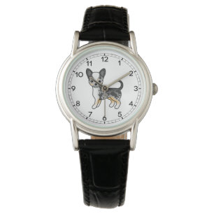 Montre Chihuahua à poil lisse bleu merle Chien de dessin