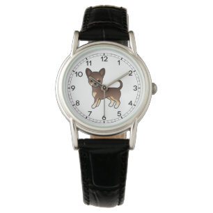 Montre Chihuahua à poil lisse chocolat et fauve Chien mig
