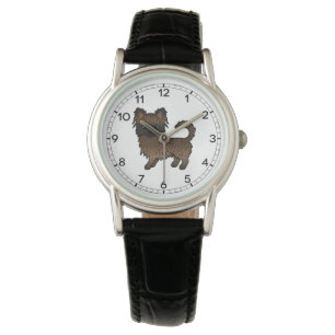 Montre Chihuahua à poil long bringé Chien de dessin animé