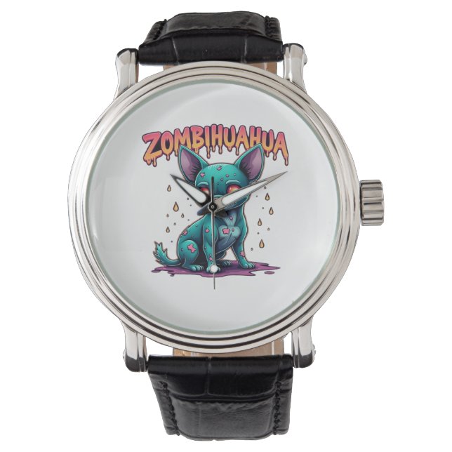 Montre Chihuahua Chi Chichi Chiwawa Zombie Chien Hallowee (devant)