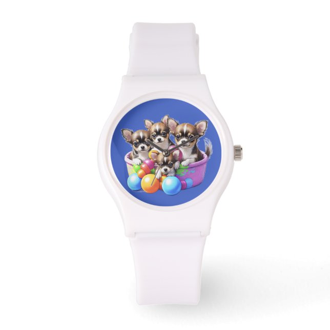 Montre Chihuahua chiots drôles (Recto)