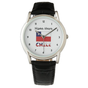 Montre Chili et Drapeau Chilien Personnalisés