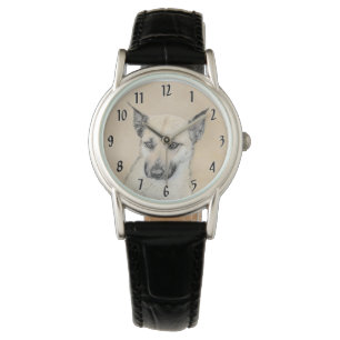 Montre Chinook (Oreilles Pointées) Peinture - Art Chien o