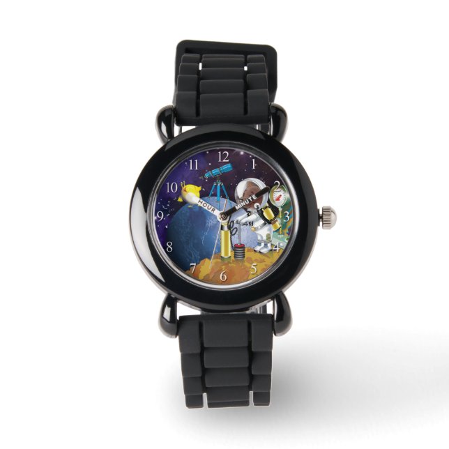 Montre Chiot dans l'espace un alien avec un télescope (Recto)