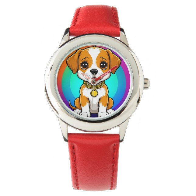 Montre Chiot de dessin animé adorable (devant)