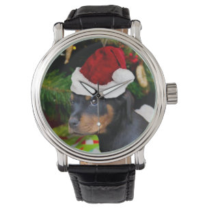 Montre Chiot de rottweiler de Noël