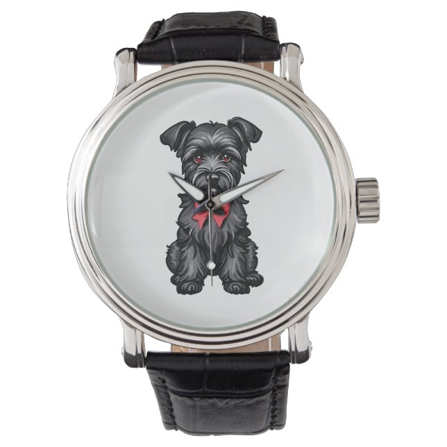 Montre Chiot de Schnauzer miniature (devant)