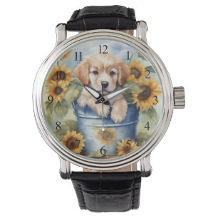 Montre Chiot de tournesol