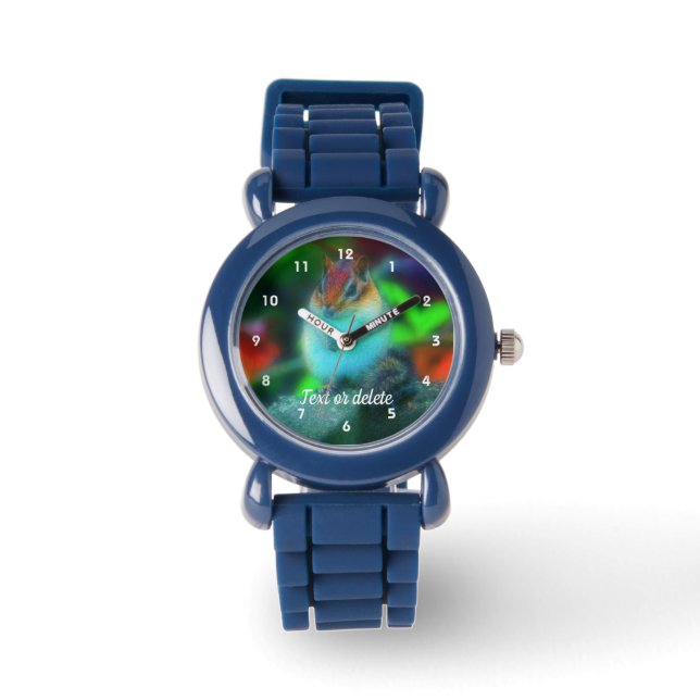 Montre Chipmunk Imaginaire Animal Art Personnalisé (Recto)