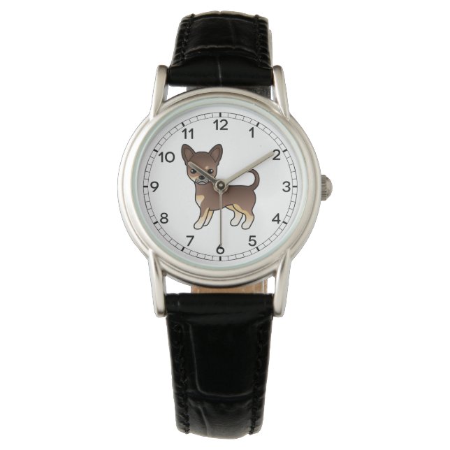 Montre Chocolat Et Tan Doux Chocolat Chihuahua Cute Chien (devant)