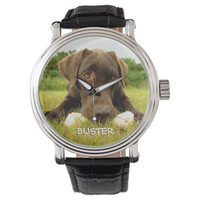 Montre Chocolat Labrador Custom (devant)