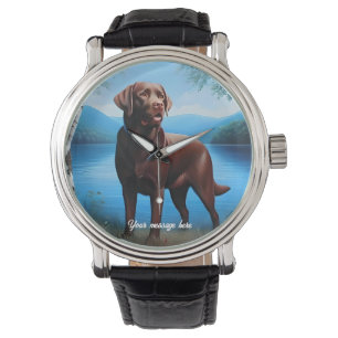 Montre Chocolat Labrador et Blue Lake