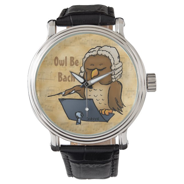 Montre Chouette Be Bach Funny Cartoon Watch (devant)