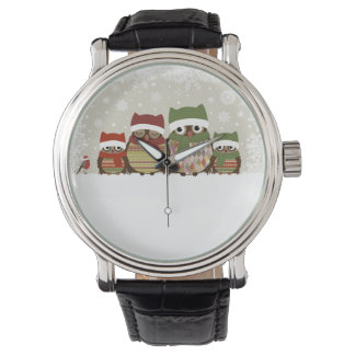 Montre Chouette Chouette Famille Chouette Cuir Vintage