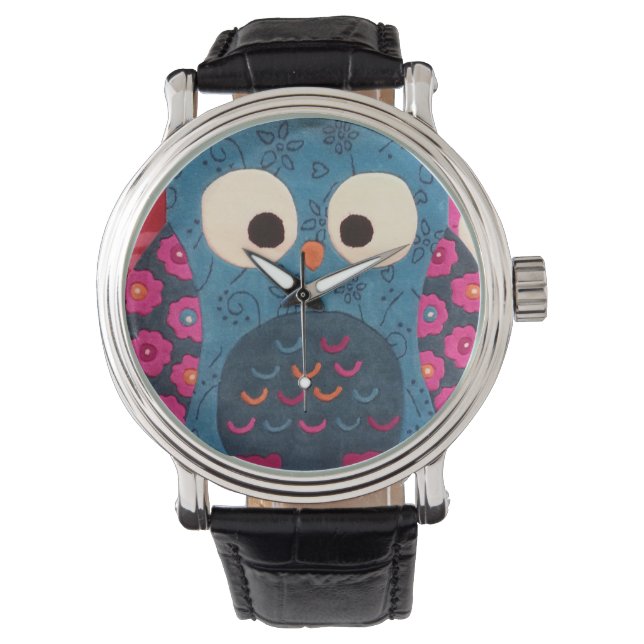 Montre Chouette colorée (devant)