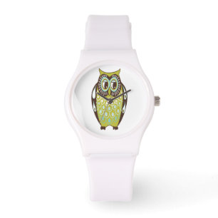 Montre Chouette de Hoot vert olive