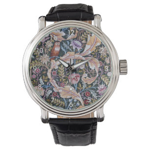 Montre Chouette et fleurs, William Morris