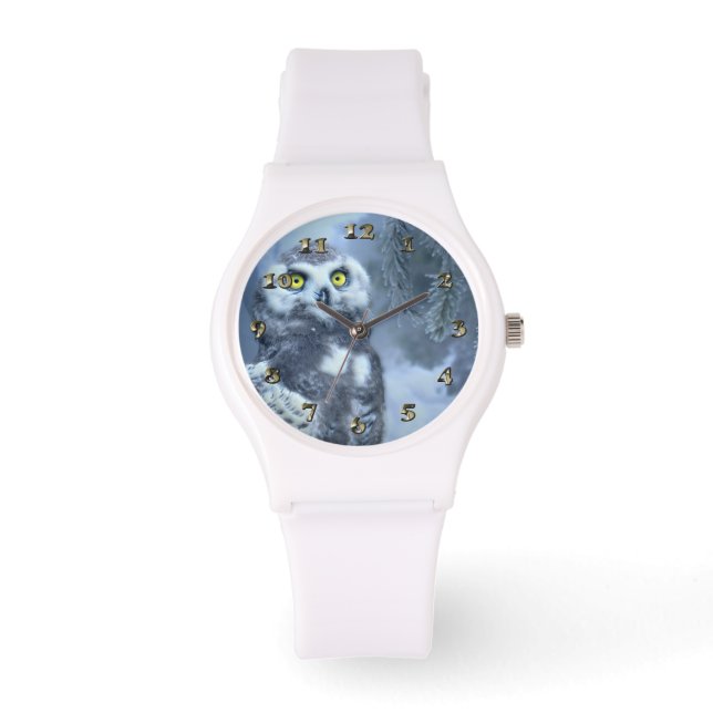 Montre Chouette neigeuse en hiver (Recto)