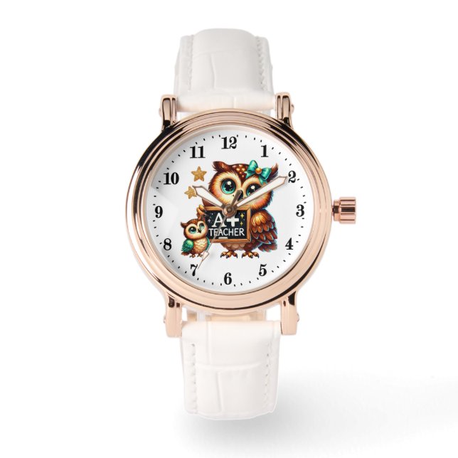 Montre Chouette professeur classée Mignonne (Recto)