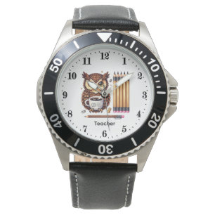 Montre Chouette professeur mignonne personnalisable