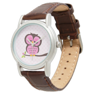 Montre Chouette rose