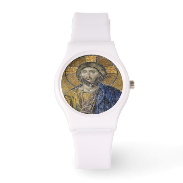 Montre Christ Pantocrator Mosiac Iconique Religieux Romai (Recto)